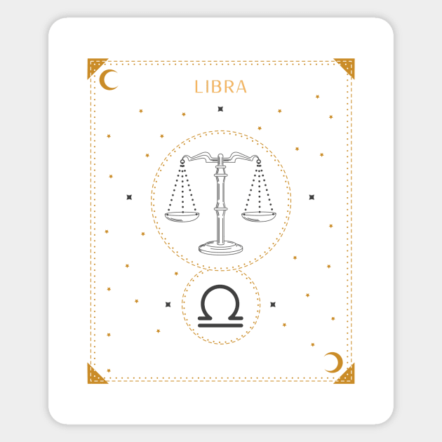 Libra | Astrology Zodiac Sign Design Sticker by The Witch's Life